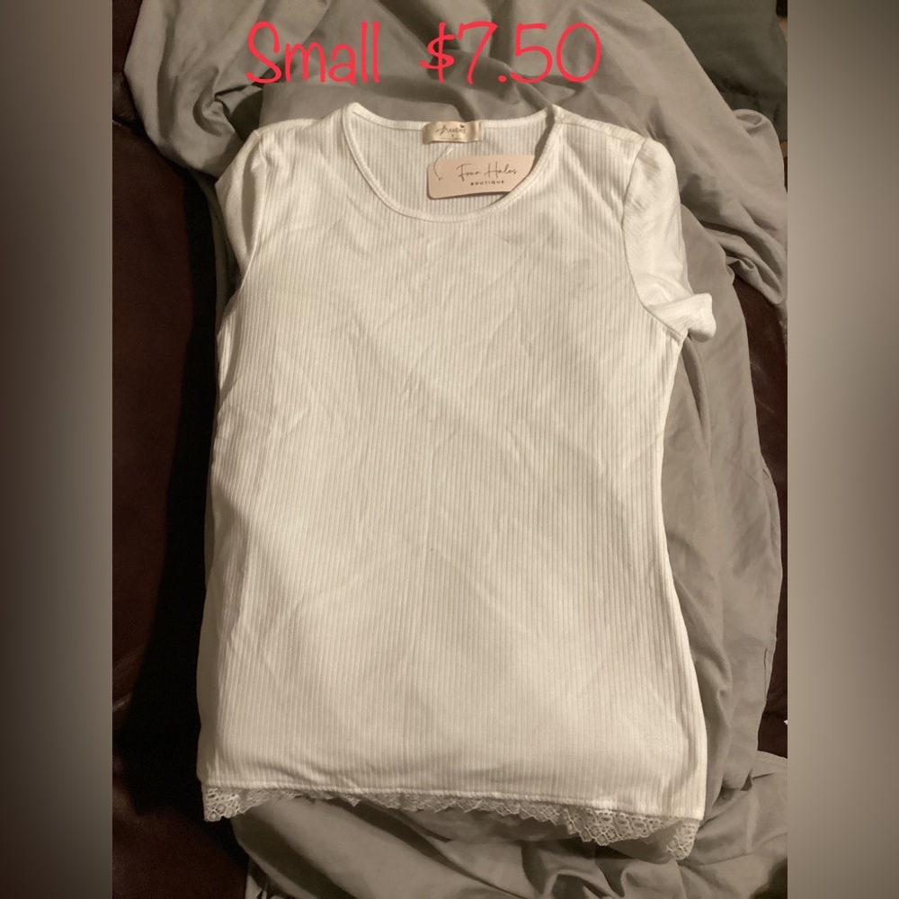 Size small white short sleeve